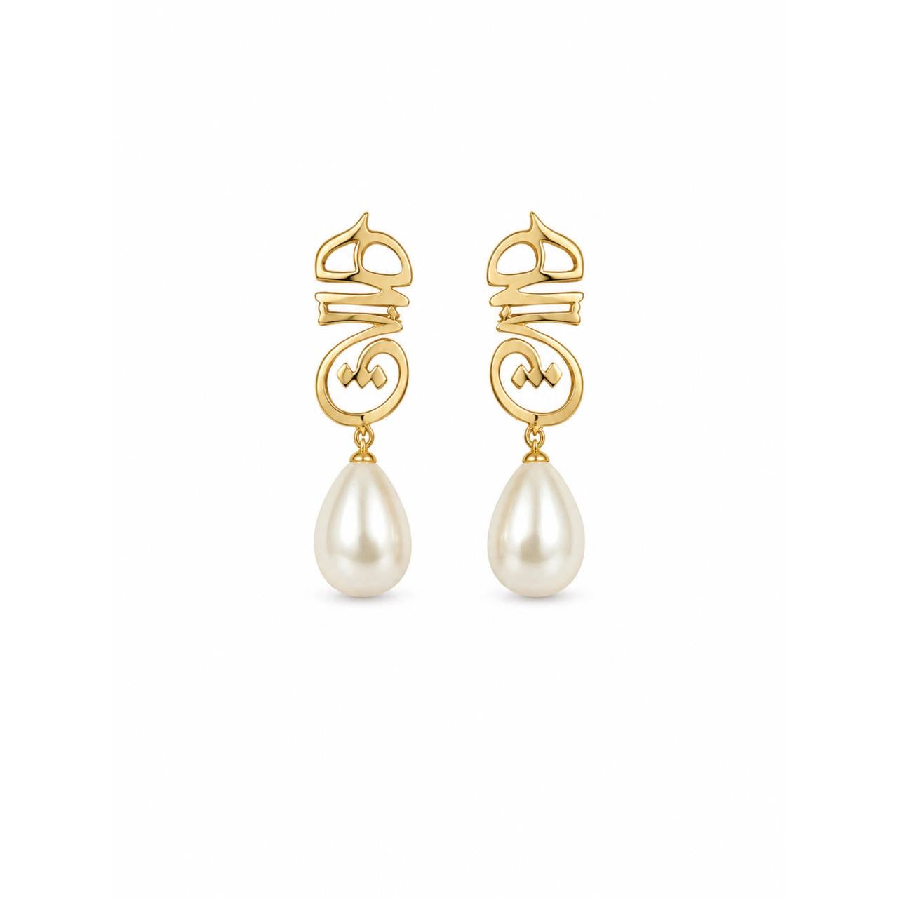Hich & Pearl Gold Earrings