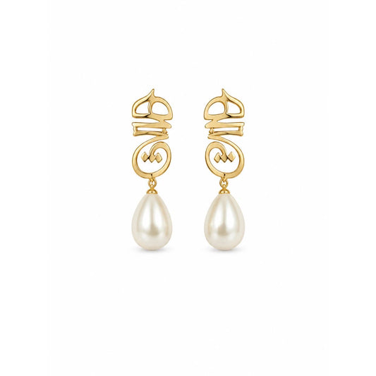 Hich & Pearl Gold Earrings
