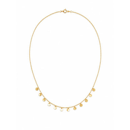 Gold Disc Charm Necklace
