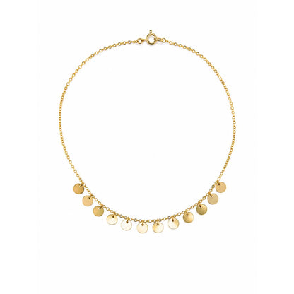 Gold Disc Charm Bracelet