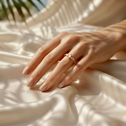 Gold Minimal Baguette Ring