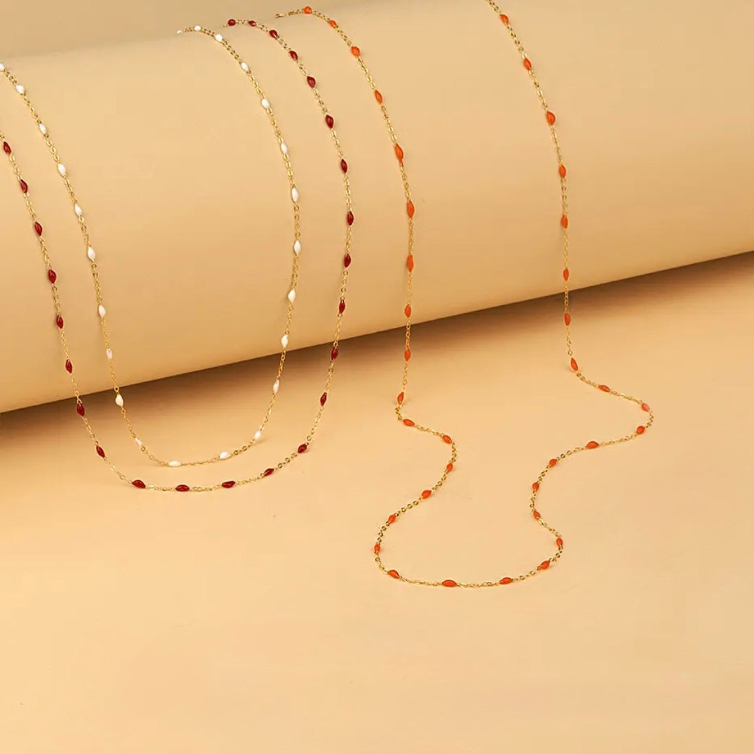 Gold Enamel Station Chain