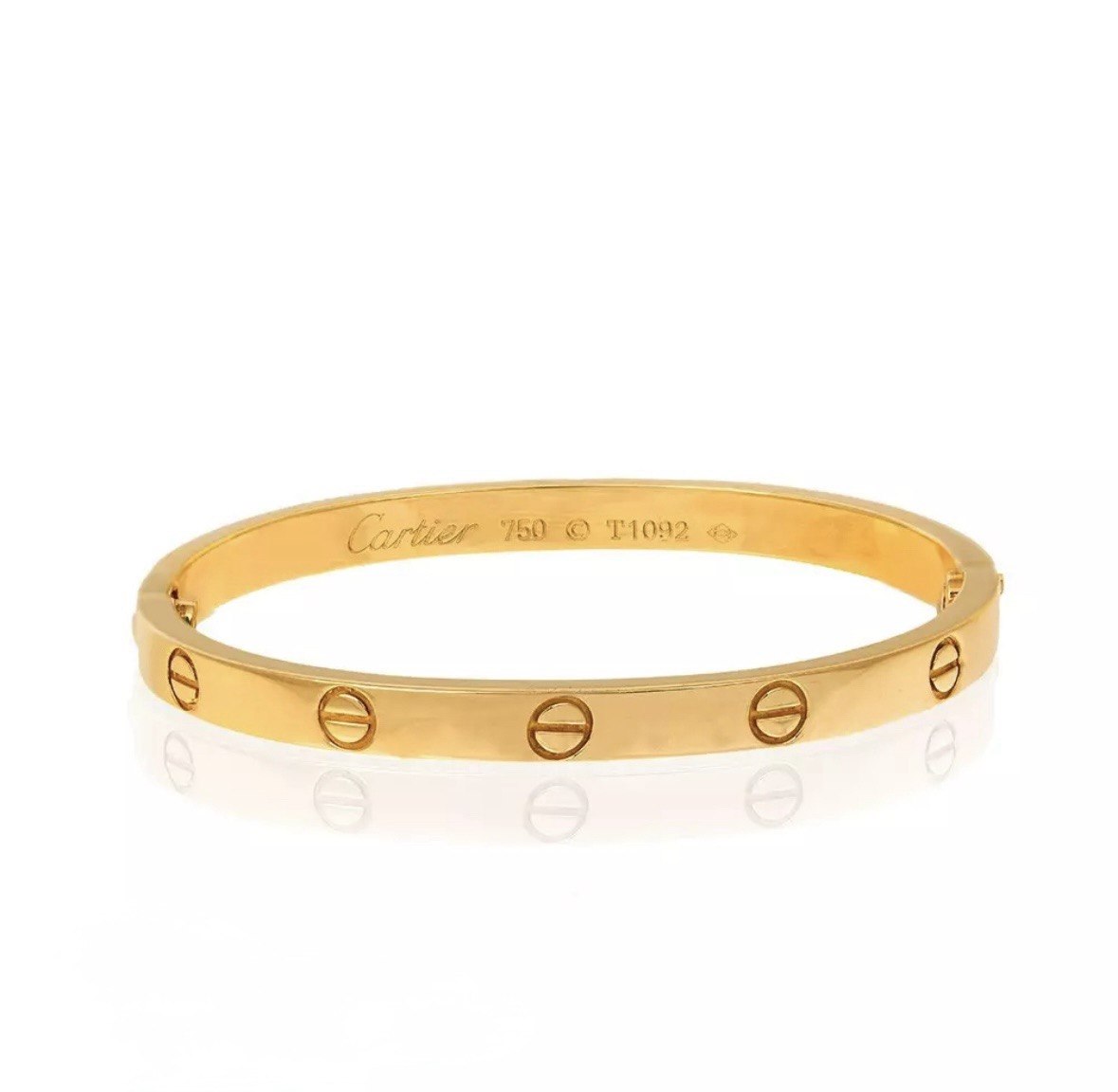 Gold Screw Motif Bangle