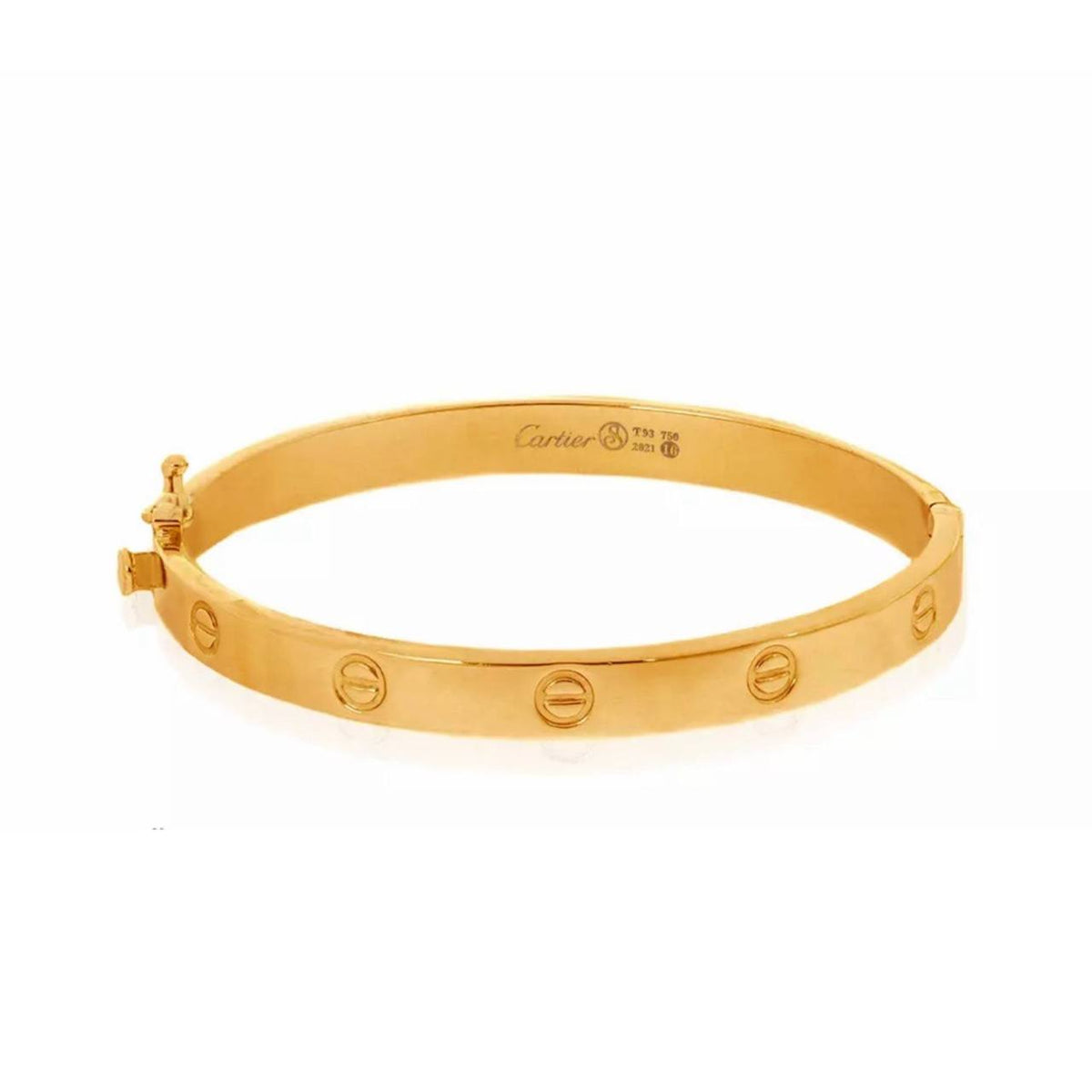 Gold Screw Motif Bangle