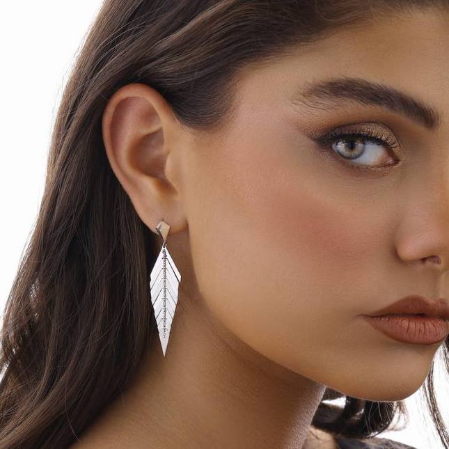 Gold Leaf Drop Earrings