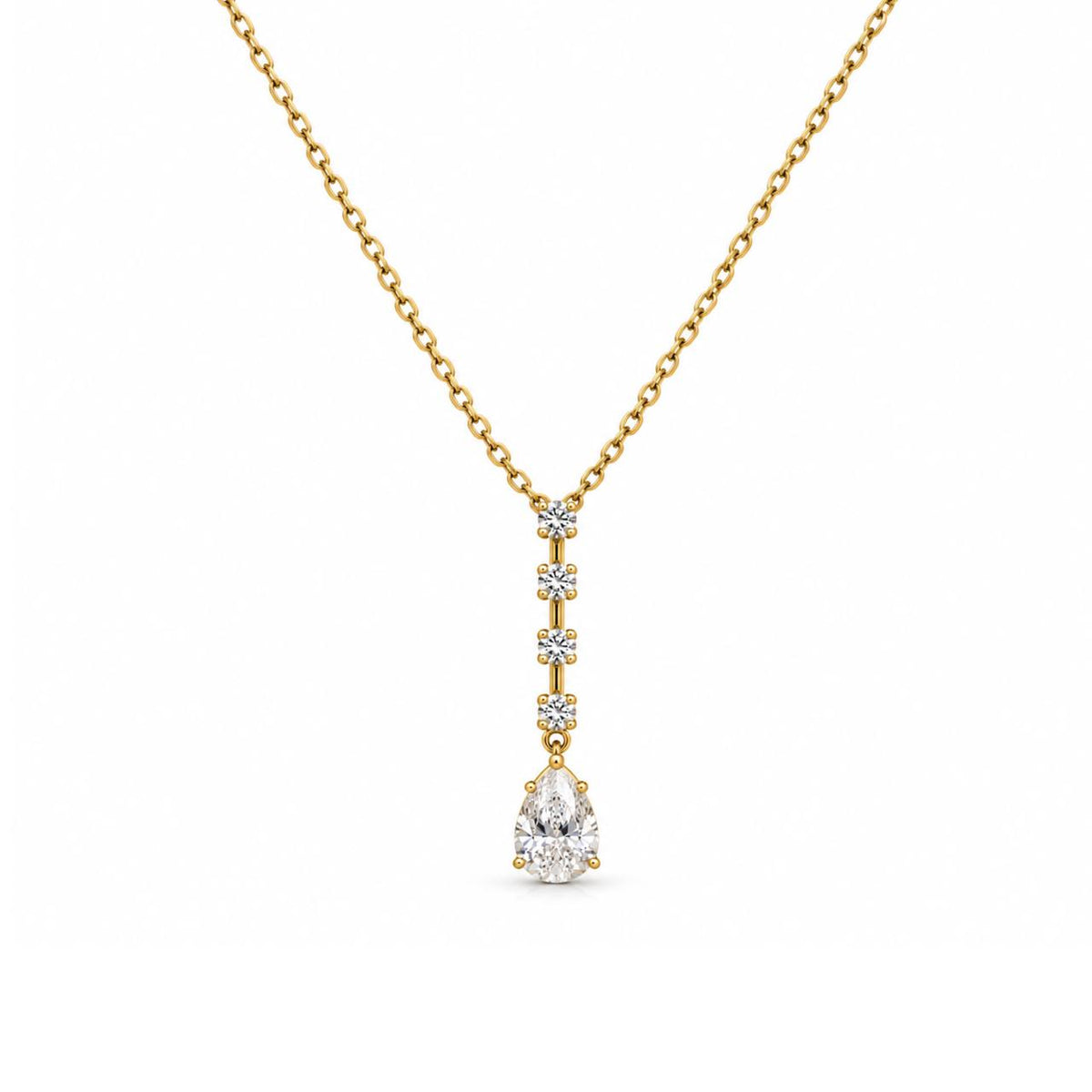 Gold Pear Drop Necklace
