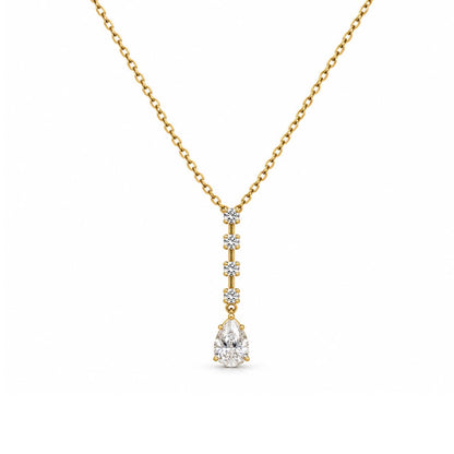 Gold Pear Drop Necklace