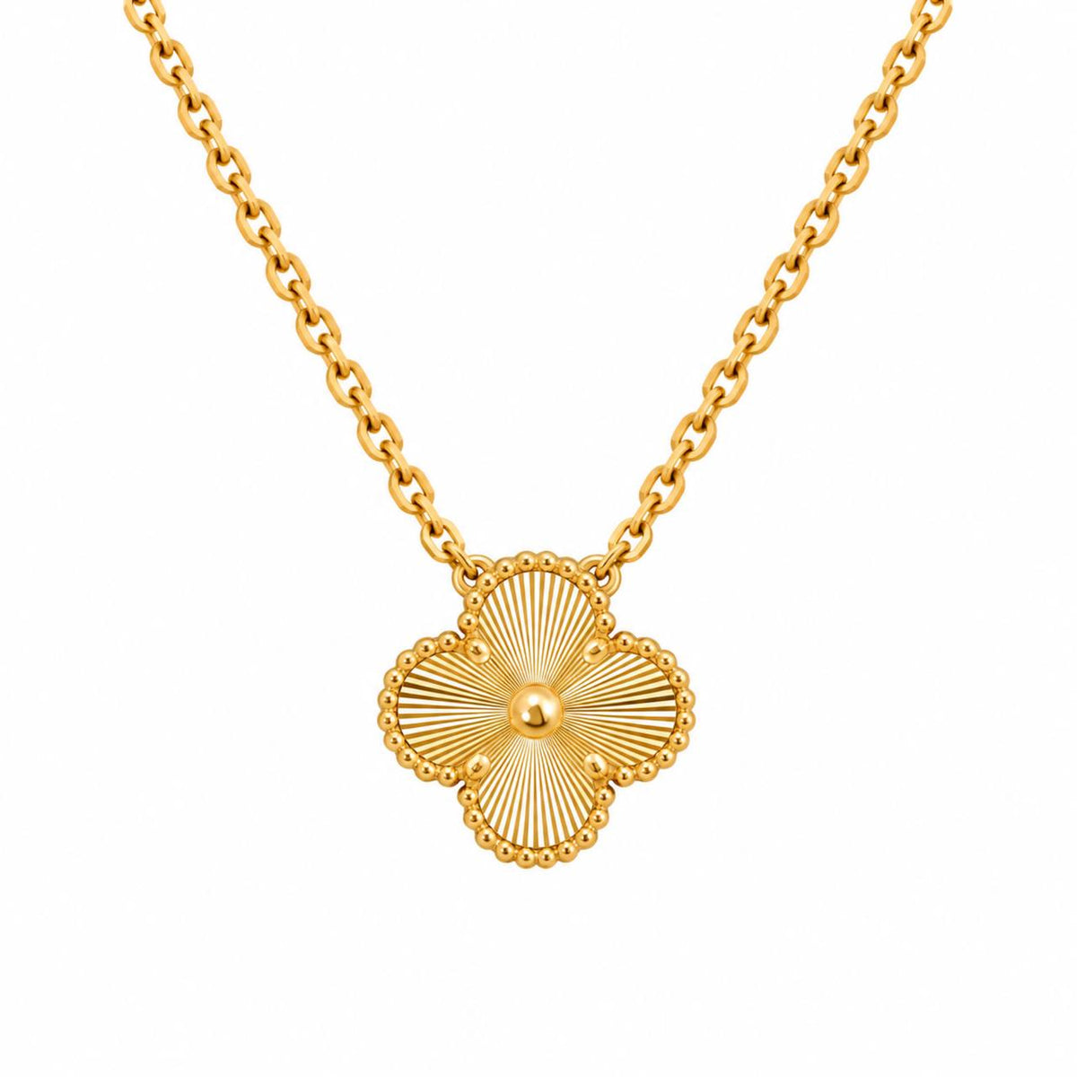 Gold Clover Pendant Necklace