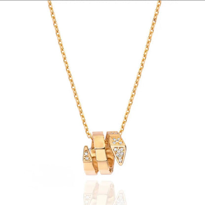 Gold Snake Pendant Necklace