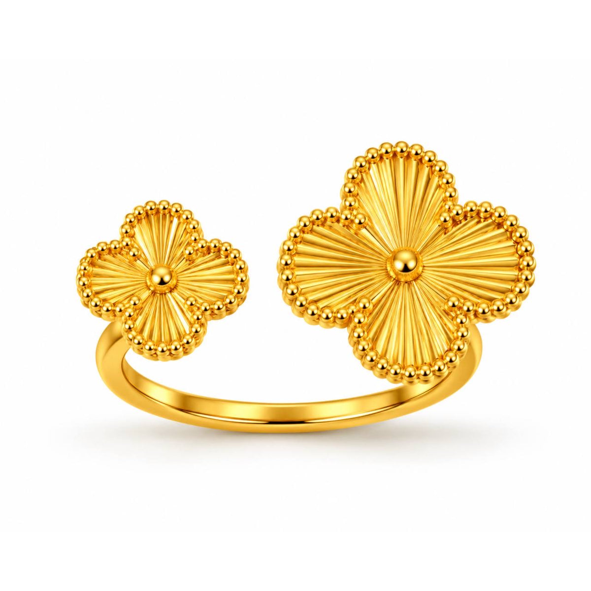 Gold Dual Clover Ring