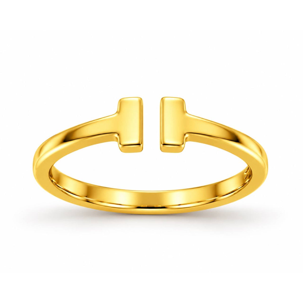 Gold T Open Ring