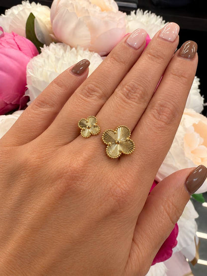 Gold Dual Clover Ring