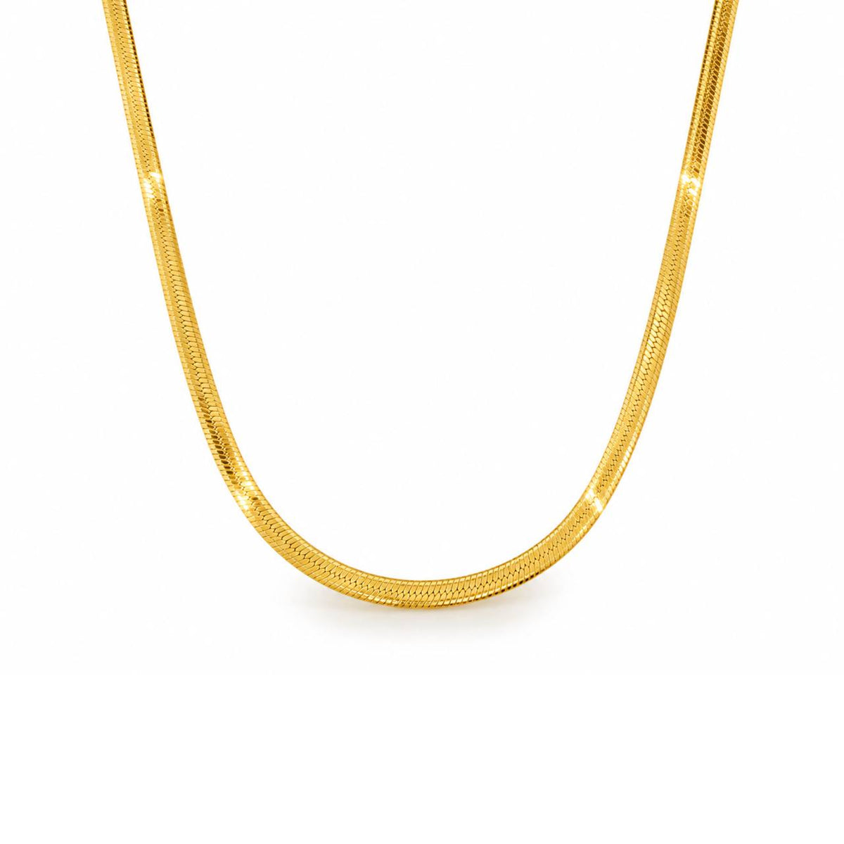 Gold Herringbone Necklace