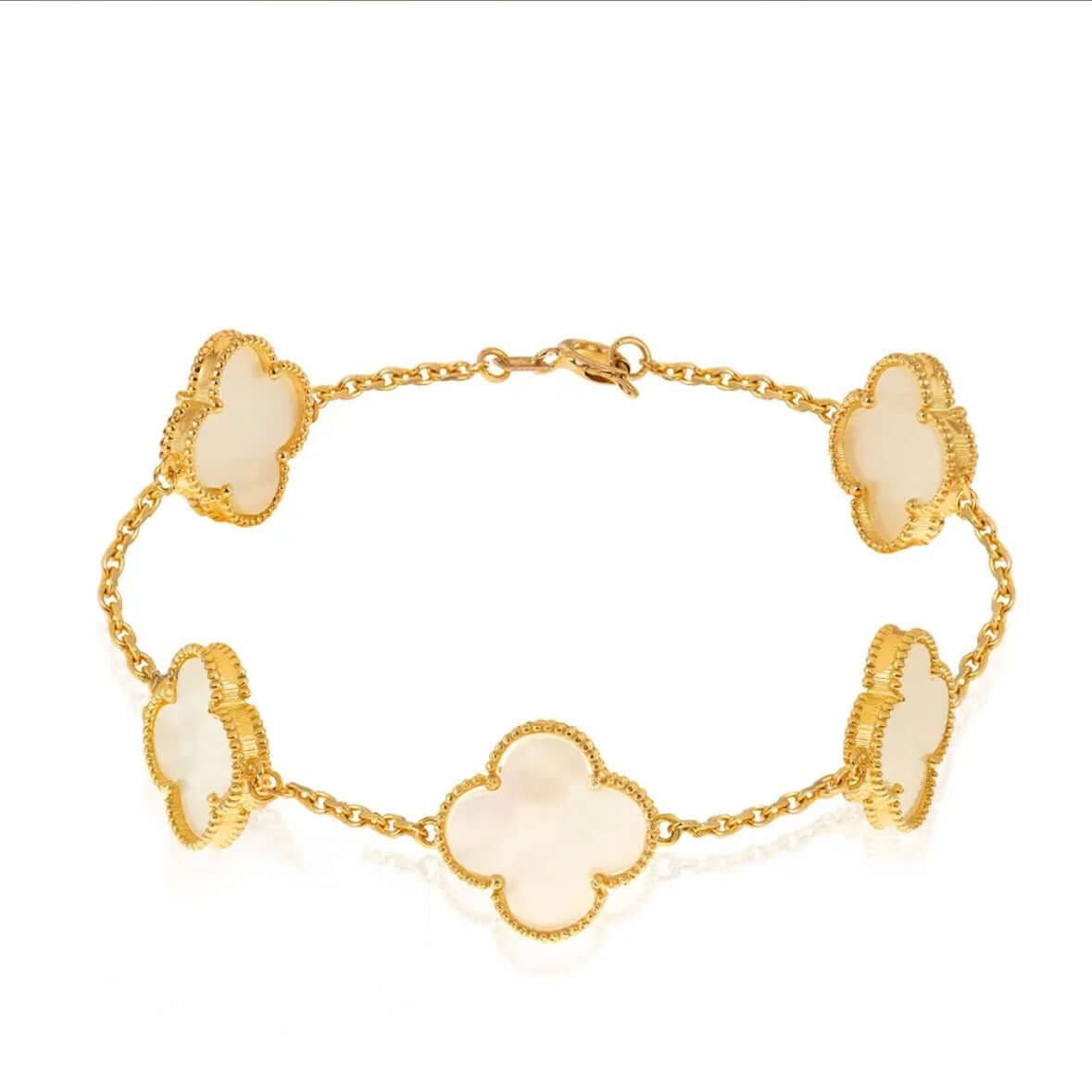 18K Alhambra Mother of Pearl Gold Bracelet