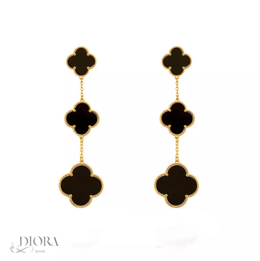 Onyx Alhambra Earrings - 3 Motifs