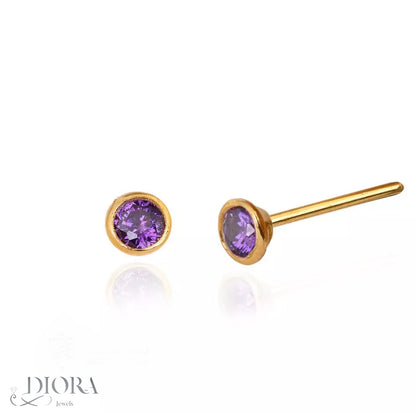 Vivid Gem Stud Earrings