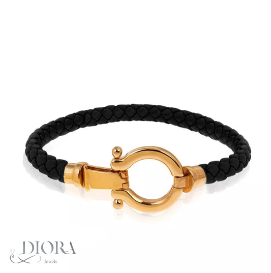 Omega Leather Bracelet