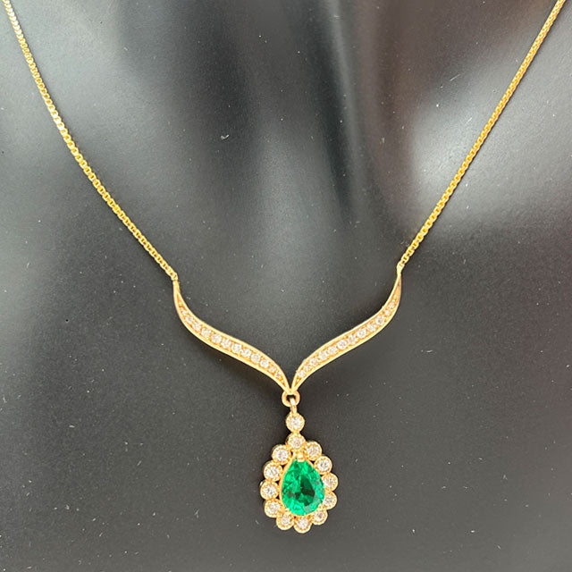 TearDrop Emerald Necklace