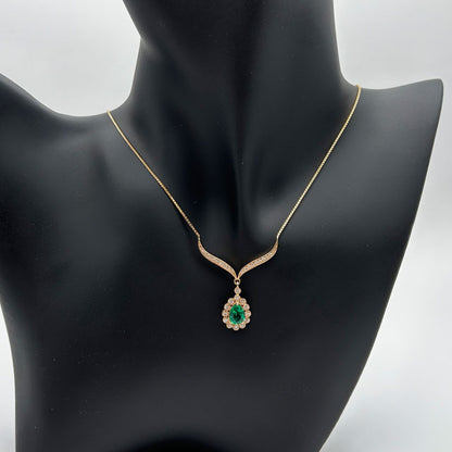 TearDrop Emerald Necklace