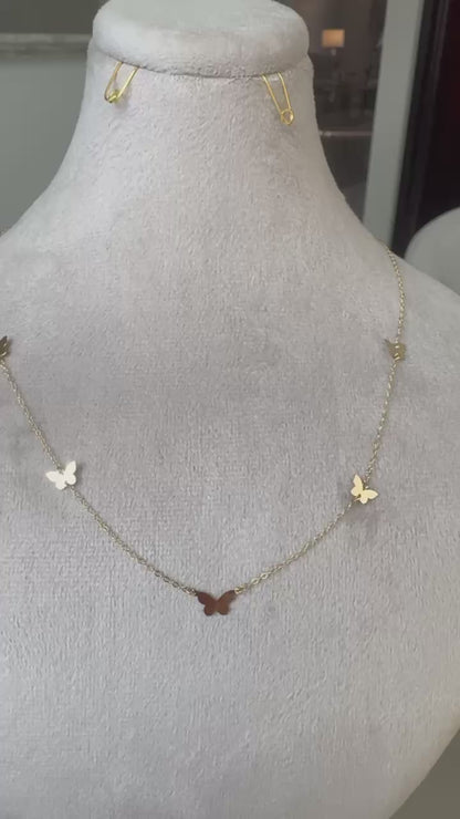 18K Butterfly Gold Necklace