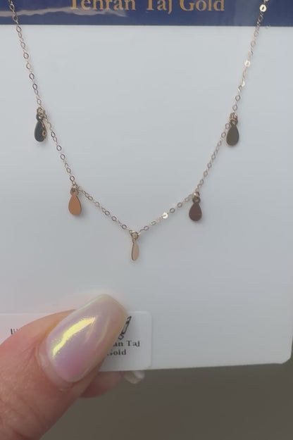 18K Delicate Gold Charm Neckla