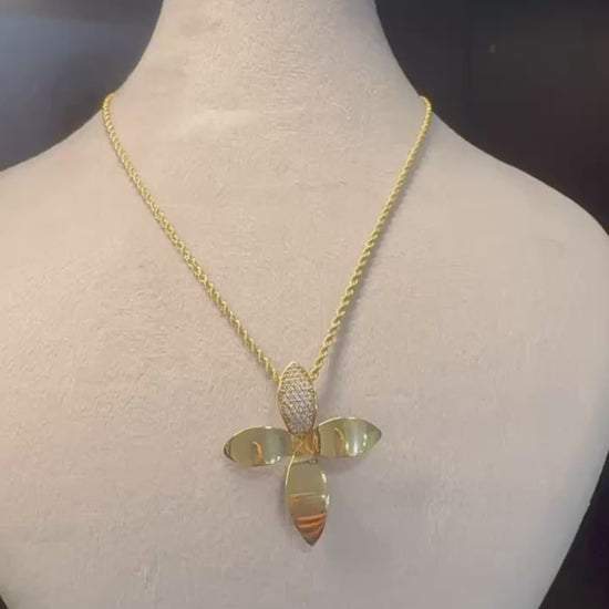 18K Bloom Petal Gold Necklace