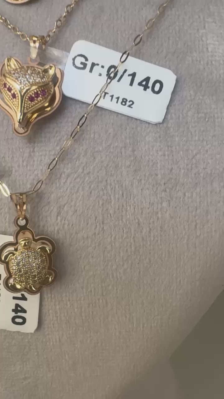 18K Turtle Gold Pendant