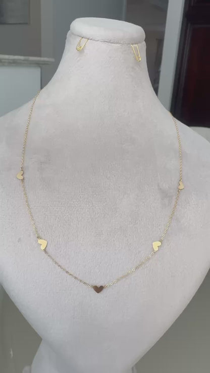 18K Heart Gold Necklace