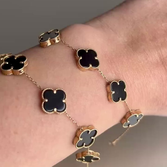 18K Stone Alhambra Bracelet