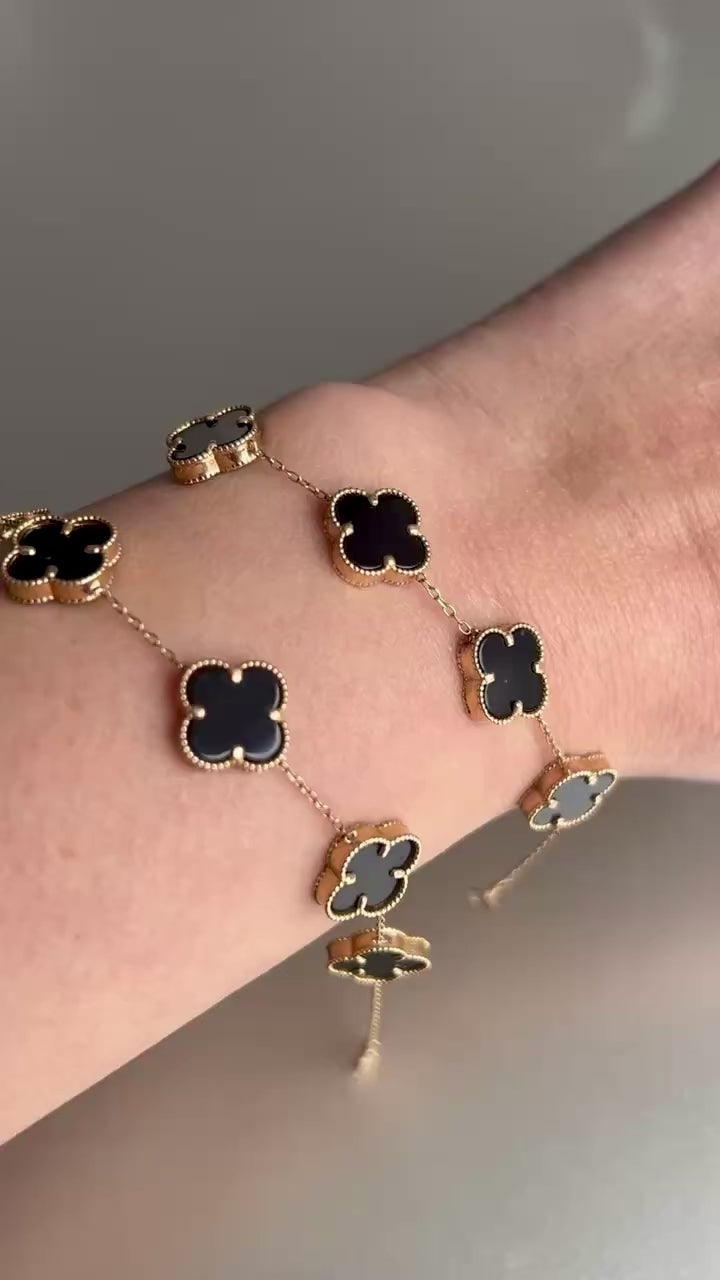 18K Stone Alhambra Bracelet