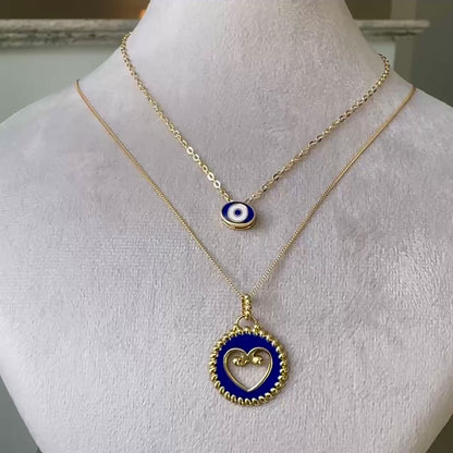 18K Evil Eye Gold Pendant