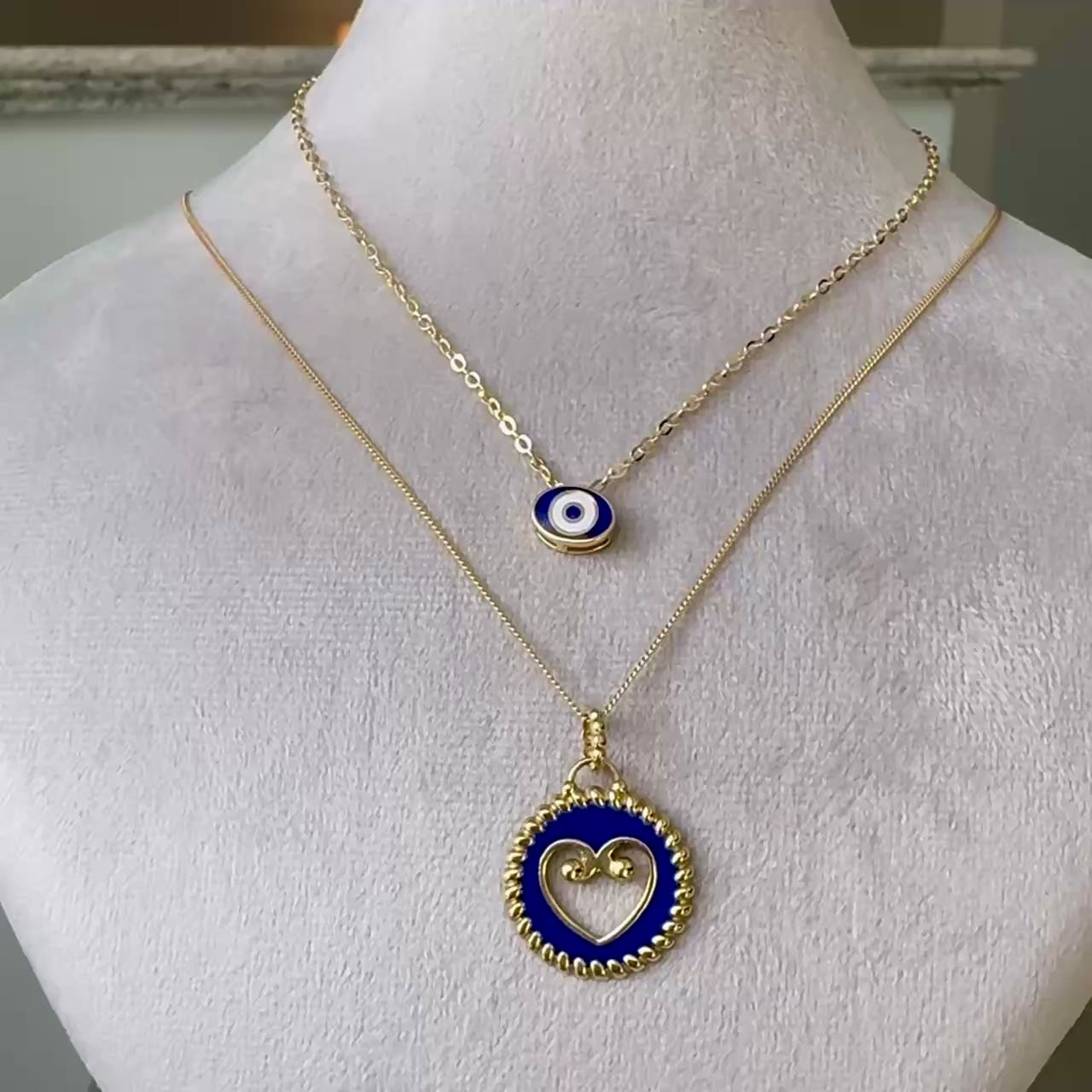18K Evil Eye Gold Pendant