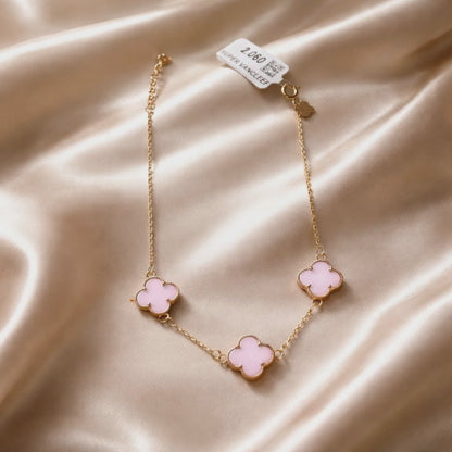 Minimal Rosé Alhambra Gold Bracelet