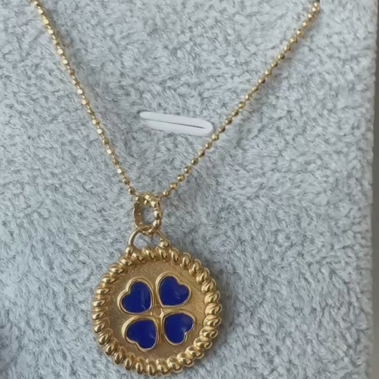 18K Alhambra Blue Gold Pendant
