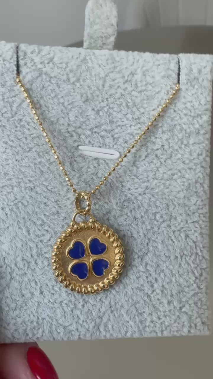 18K Alhambra Blue Gold Pendant