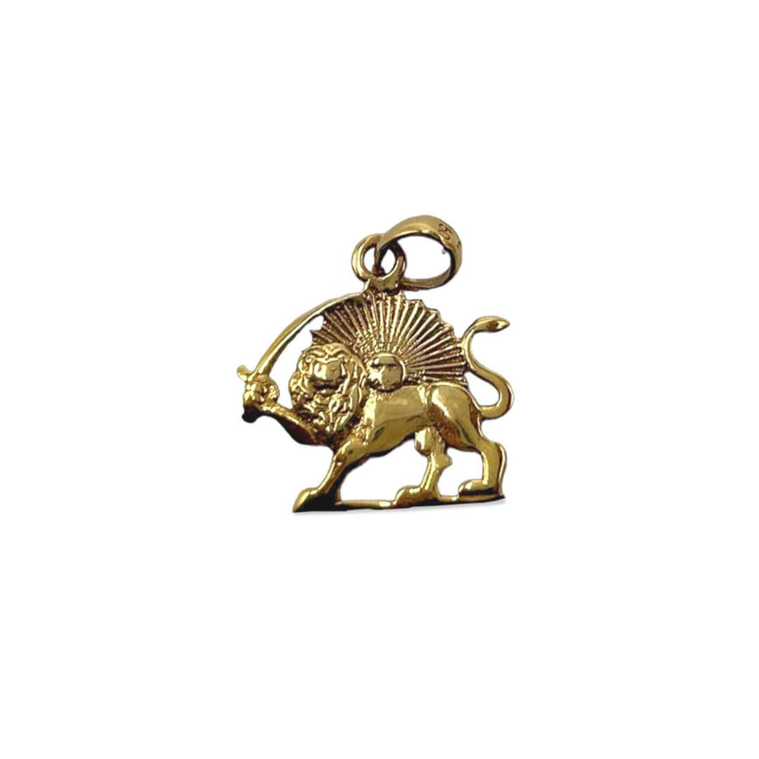 Shir & Khoorshid Gold Pendant (Lion & Sun)